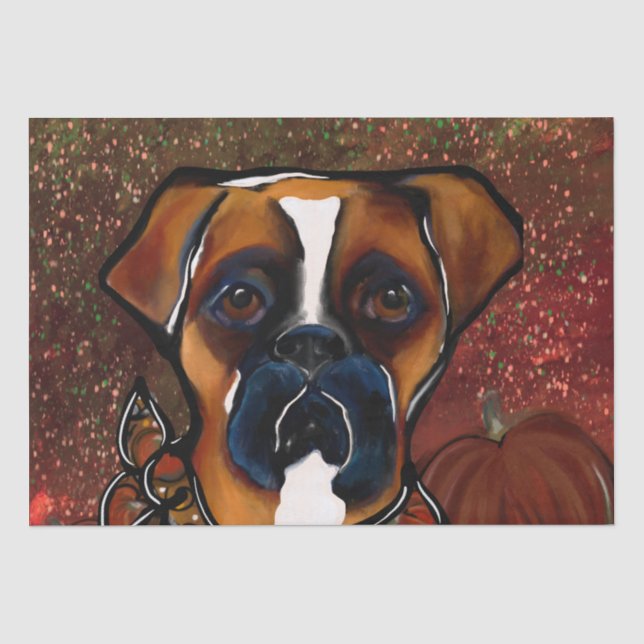 Boxer Dog Seidenpapier (Vorderseite)