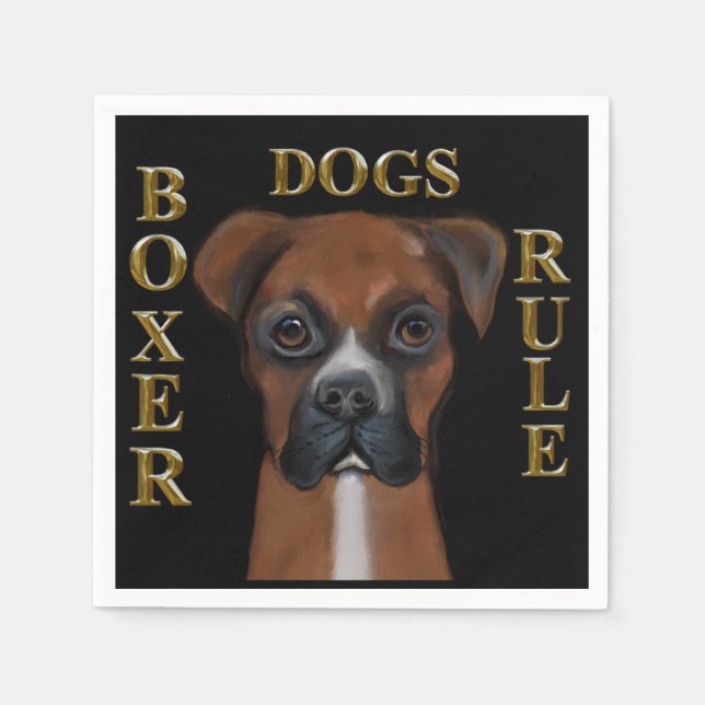 Boxer Dog Serviette (Vorderseite)
