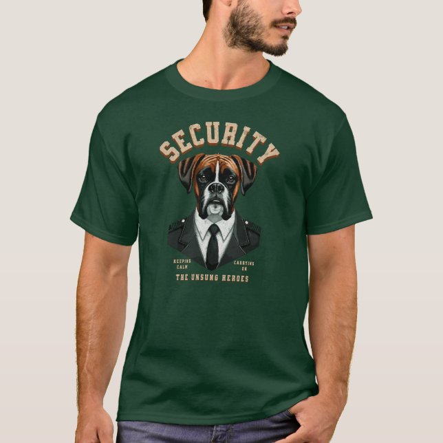 Boxer Dog, Sicherheit für die Unsung Helden T - Sh T-Shirt (Vorderseite)