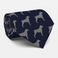 Boxer Dog Silhouetten Muster Blau und Grau