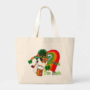 Boxer Dog St Patrick's Day Jumbo Stoffbeutel