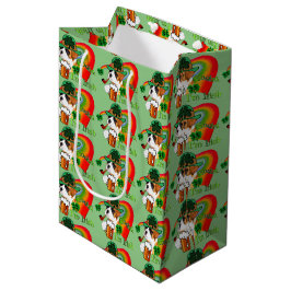 Boxer Dog St. Patricks Day Mittlere Geschenktüte