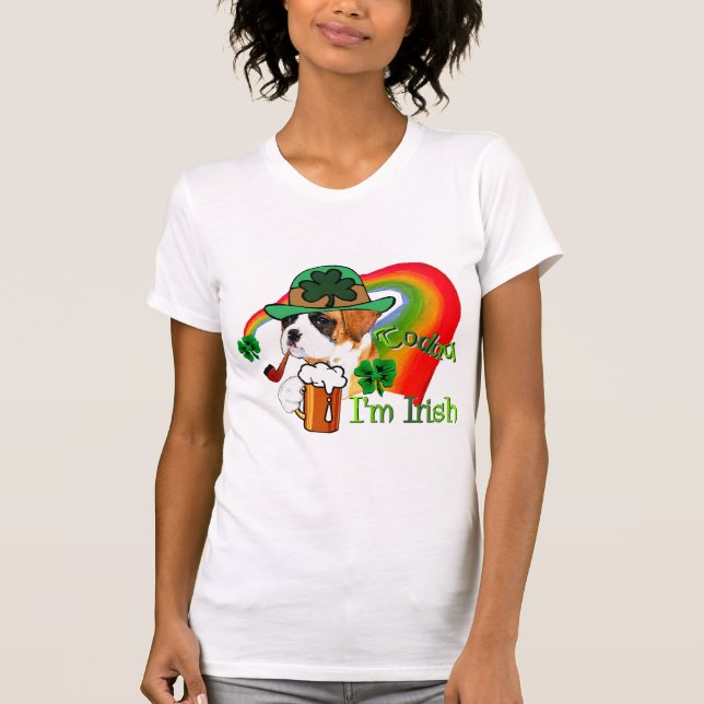 Boxer Dog St Patrick's Day T-Shirt (Vorderseite)
