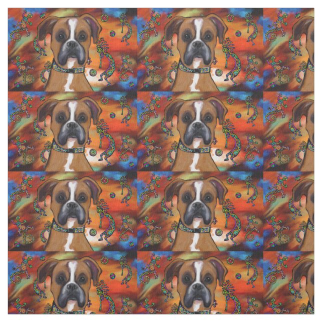 Boxer Dog Stoff (Muster)