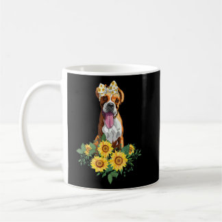 Boxer Dog Sunflower Boxer Dog Mama Vater Kaffeetasse