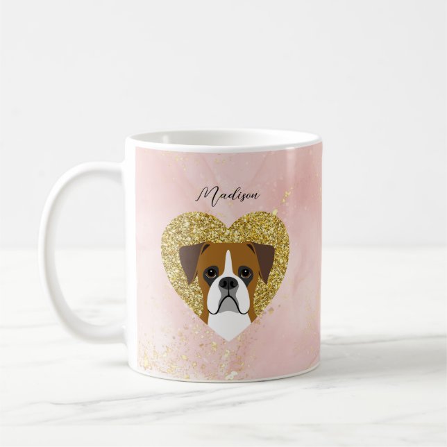 Boxer Dog Tasse (Links)