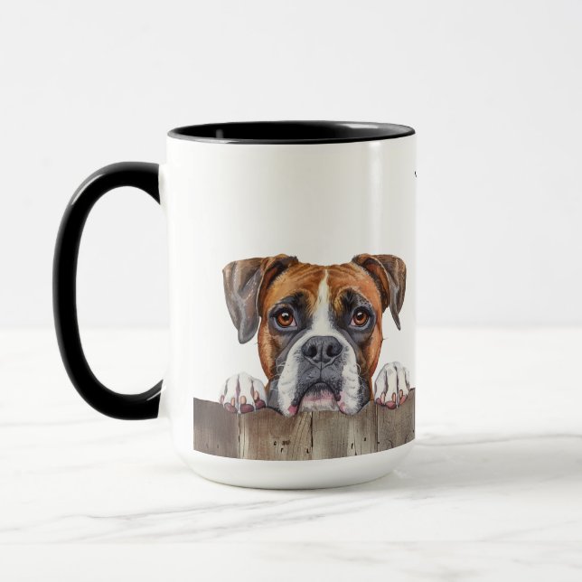 Boxer Dog Tasse (Links)