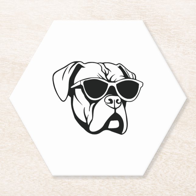 Boxer Dog Untersetzer (Vorderseite)