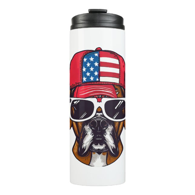 Boxer Dog USA Thermosbecher (Vorderseite)
