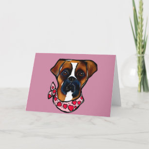 Boxer Dog Valentine Feiertagskarte