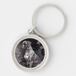Boxer Dog Vintag Art Metal Schlüsselanhänger