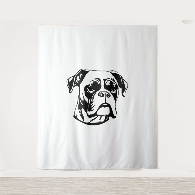 Boxer Dog Wandteppich (Vorderseite)