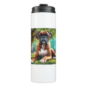 Boxer Dog 🐾 Wiggle Hinterns & Schwanz Wags Thermosbecher