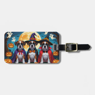 Boxer Dogs Pumpkin Halloween Funny Gepäckanhänger
