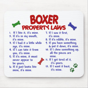 Boxer-Eigentums-Gesetze 2 Mousepad
