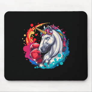 Boxer-Einhorn mit Boxhandschuhen Kickboxen Lustig Mousepad
