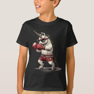 Boxer-Einhorn mit Boxhandschuhen Kickboxen Süß B T-Shirt