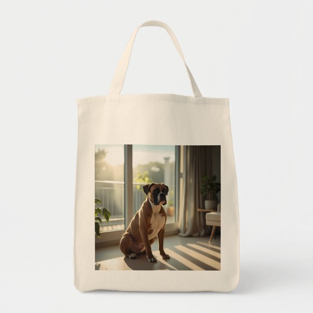 Boxer Elegant Grocery Tote Bag (Devant)