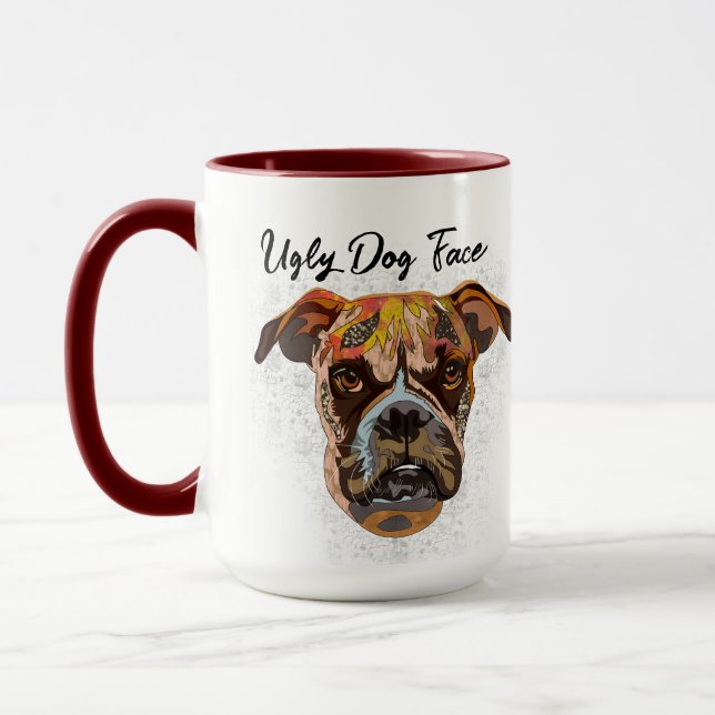 Boxer face moche tasse (Gauche)