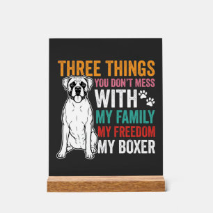 Boxer Familien Freiheit Hundeliebhaber Acrylschild