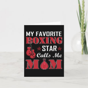 Boxer Favorite Boxing Star nennt Mama Geschenkidee Karte