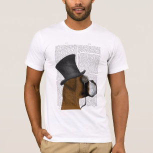 Boxer, Förmliches Hund und Hut T-Shirt