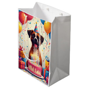 Boxer-Geburtstagsfeier Mittlere Geschenktüte