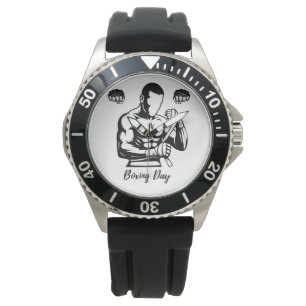 BOXER GESCHENK FÜR MÄNNER ARMBANDUHR