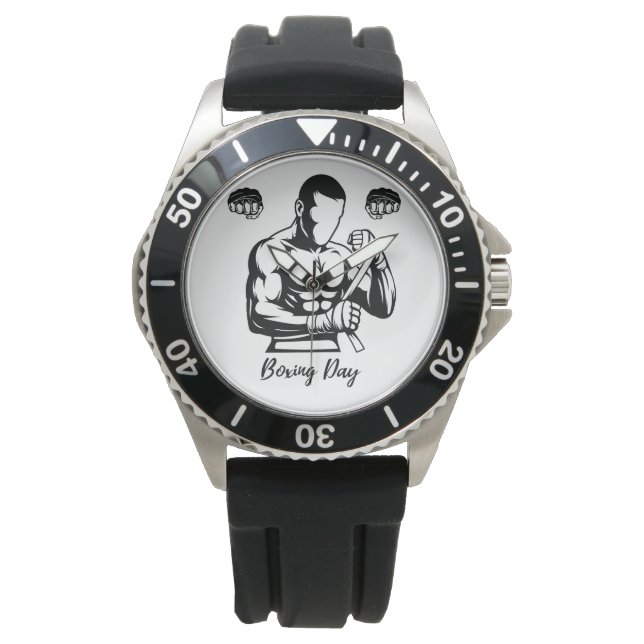 BOXER GESCHENK FÜR MÄNNER ARMBANDUHR (Vorderseite)