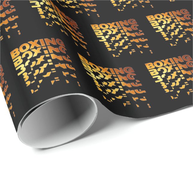 Boxer Grafik-Word-Kunst Geschenkpapier (Rolleneckpunkt)