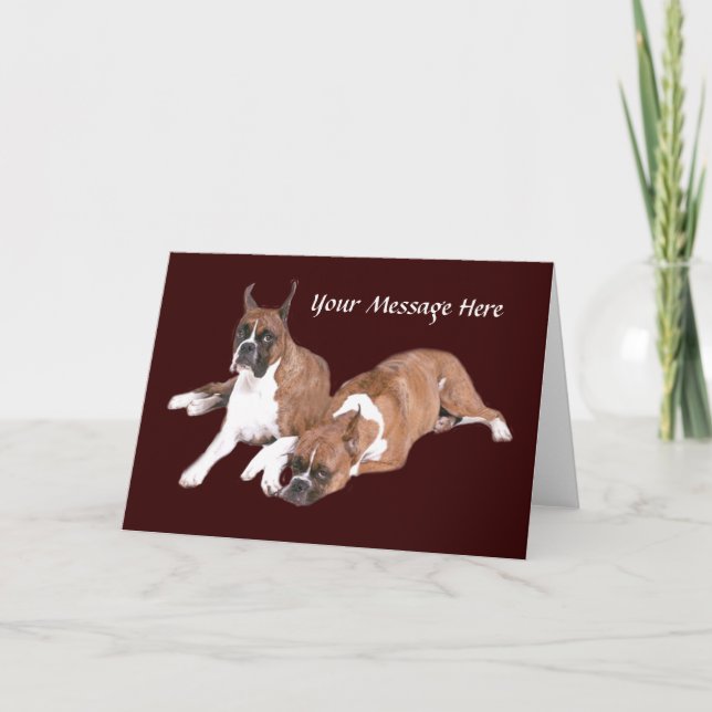 Boxer Greeting Card Dankeskarte (Vorderseite)