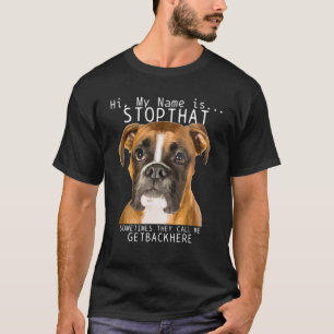 Boxer Hallo, ich heiße den lustigen Hund-Mama-Vat T-Shirt