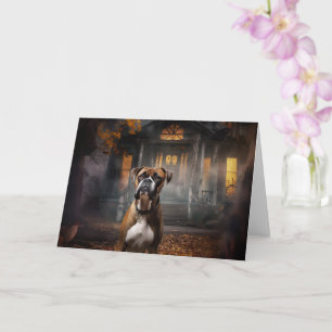 Boxer Halloween Beängstigend Karte