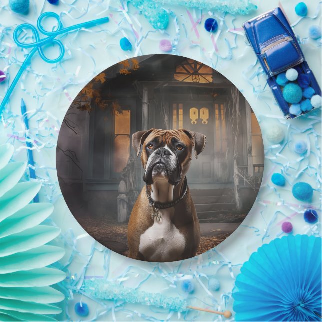 Boxer Halloween Beängstigend Pappteller (Party)