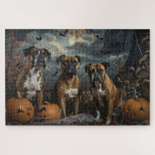 Boxer Halloween Nacht Hunde-Spaß
