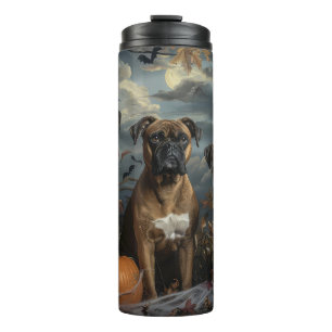 Boxer Halloween Night Doggy Delight Thermosbecher
