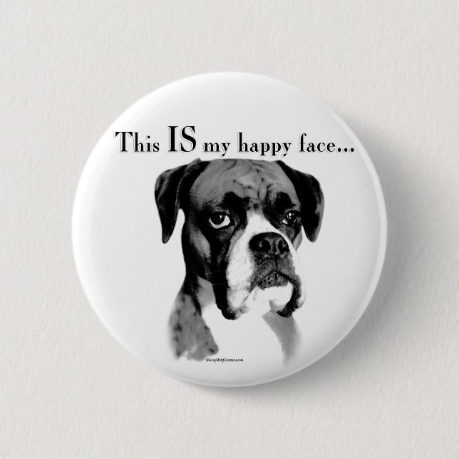 Boxer Happy Face Button (Vorderseite)