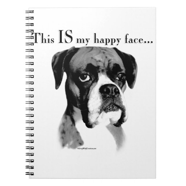 Boxer Happy Face Notizblock (Vorderseite)