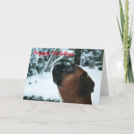 Boxer Happy Holidays Card Feiertagskarte