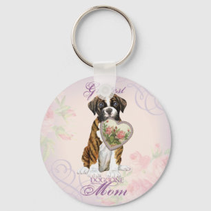 Boxer-Herz-Mama Schlüsselanhänger