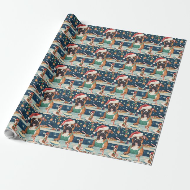 Boxer Holiday Baking: Festliche Weihnachten Geschenkpapier (Ungerollt)