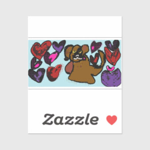 Boxer Hört Zwei-Tonen-Kaffee-Tasse Holzkastenschil Aufkleber