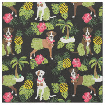Boxer Hula tropischen Schwarz