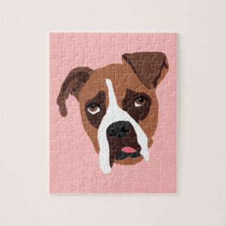 Boxer-Hund 8" x 10" Puzzlespiel mit Geschenkboxen