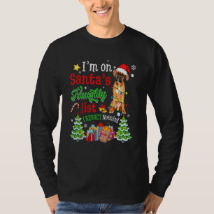 Boxer Hund auf Weihnachtsfeiern Weihnachten T-Shirt