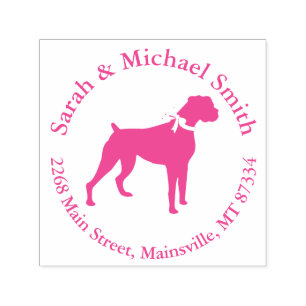Boxer Hund Baby Dusche Puppy Pink Girl Permastempel