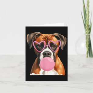 Boxer Hund blasen Blasen Gum Valentinstag Karte
