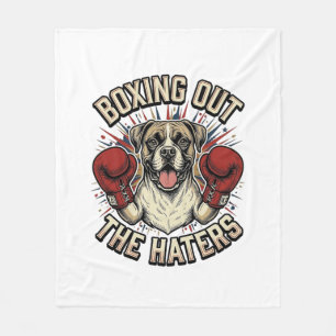 Boxer-Hund boxt die Hasser aus Lustiges T-Shirt De Fleecedecke