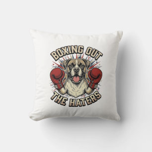 Boxer-Hund boxt die Hasser aus Lustiges T-Shirt De Kissen