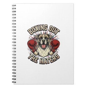 Boxer-Hund boxt die Hasser aus Lustiges T-Shirt De Notizblock